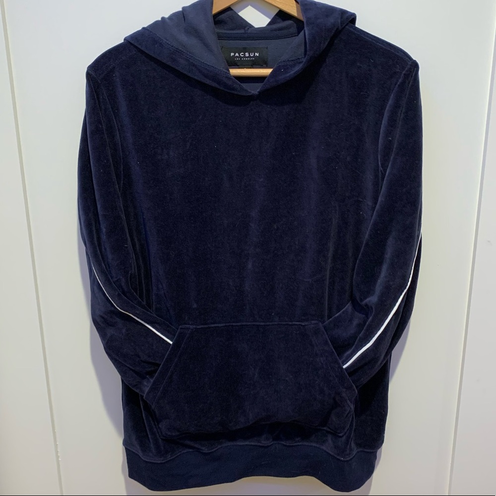 Pacsun Velvet Navy Hoodie
